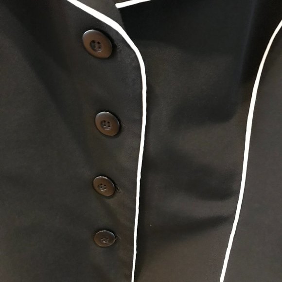 Pristine black & white piping Ladies Blazer - Picture 3 of 5